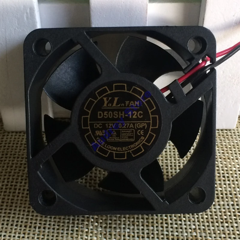 5020 12V 0.27A D50SH-12C 2-wire cooling fan 5cm air blower