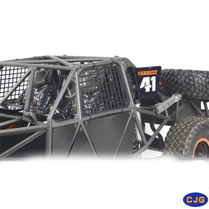 2PCS Simulation Fenster Net Schutz Seite Net Dekoration Zubehör für 1/7 RC Auto TRAXXAS UDR Hinten Gerade Brücke kurze Karte