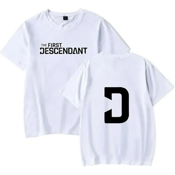 The First Descendant Merch T-shirt Classic Print Short Sleeves Unisex Hip Hop Streetwear
