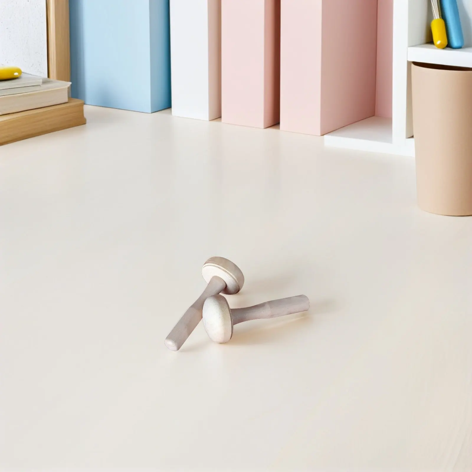 

Набор из 10 деревянных валиков для трафаретной печати с грибным принтом для DIY-рисования, безопасный, с гладкими краями, для творчества и обучения