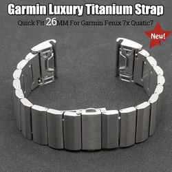 Luxury Titanium Band For Garmin Watch Fenix 6X 6XPro 5X 5XPlus 7X Men Business 26mm Strap For Garmin Descent Mk1 Bracelet