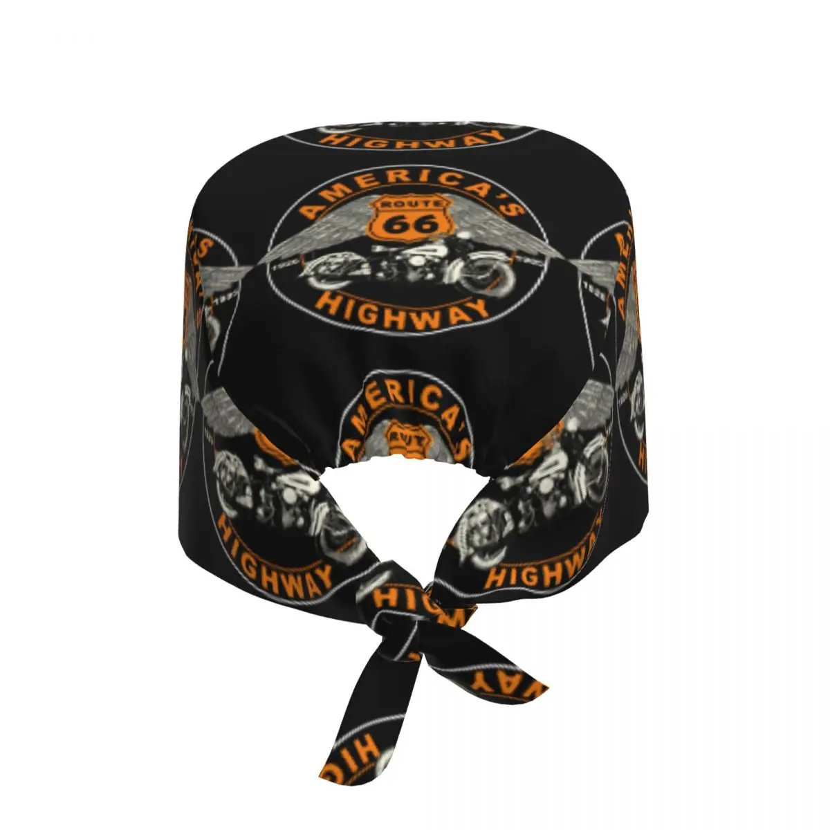 Route 66 Americas Highway Poster Breathable Nursing Work Cap Surgical Scrub Caps Unisex Nursing Hair Hats Work Scrubs Hat