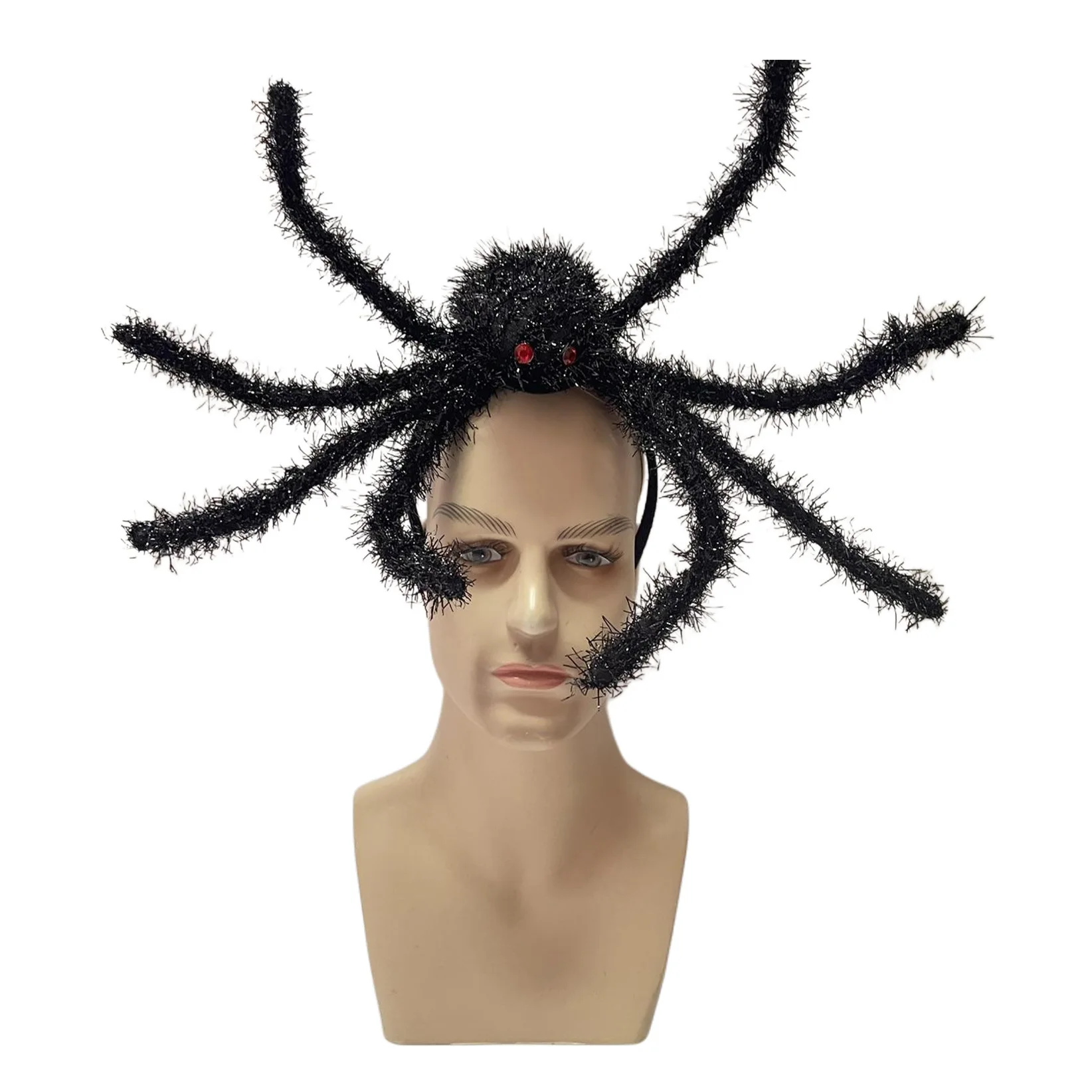 Funny Black Spider Hair Bands Oversized Cosplay Party Halloween Holiday Headwear Hair Bands