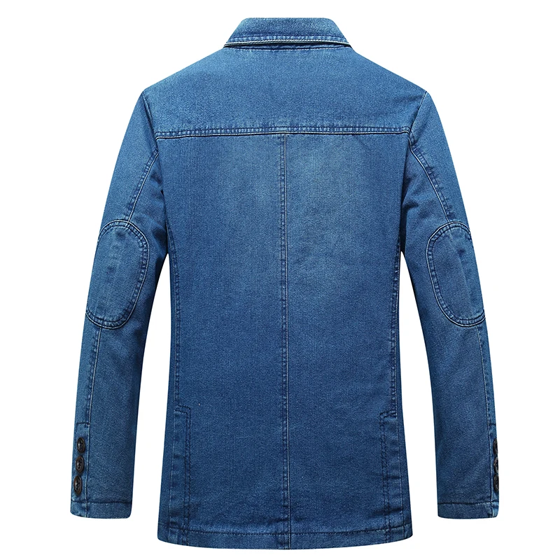 Spring Men Solid Lapel Denim Jackets Fashion Motorcycle Jeans Jackets Hommes Slim Fit Cotton Casual Black Blue Coats