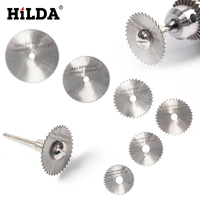 HILDA 6pcs HSS Saw Blades for Dremel Ratory Tools Circular Saw Blades Cutting Discs Mandrel Cutoff Cutter Power tools multitool