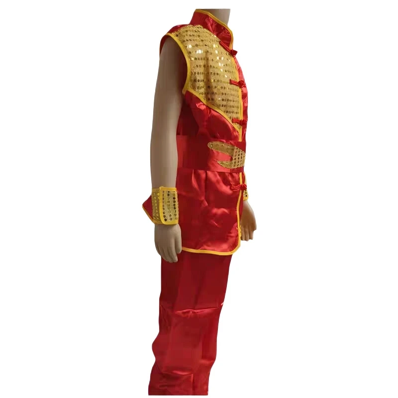 Chinaese style Premium Dragon Embroidery Tai Chi Martial  Arts Uniform Set（Short-sleeved  + pants + wrist jewelry）
