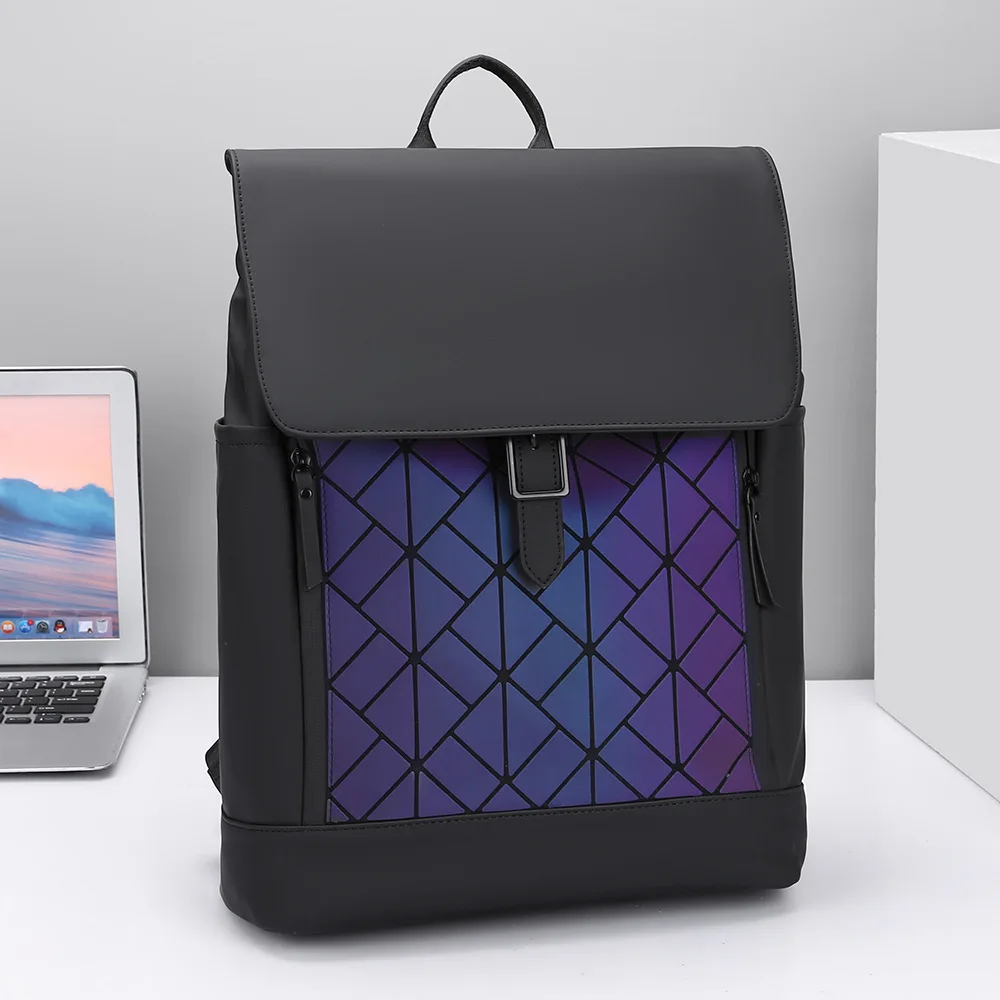

New Diamond Laser Backpack Trendy Fashion Men's Outdoor Backpack Commuter Computer Bag