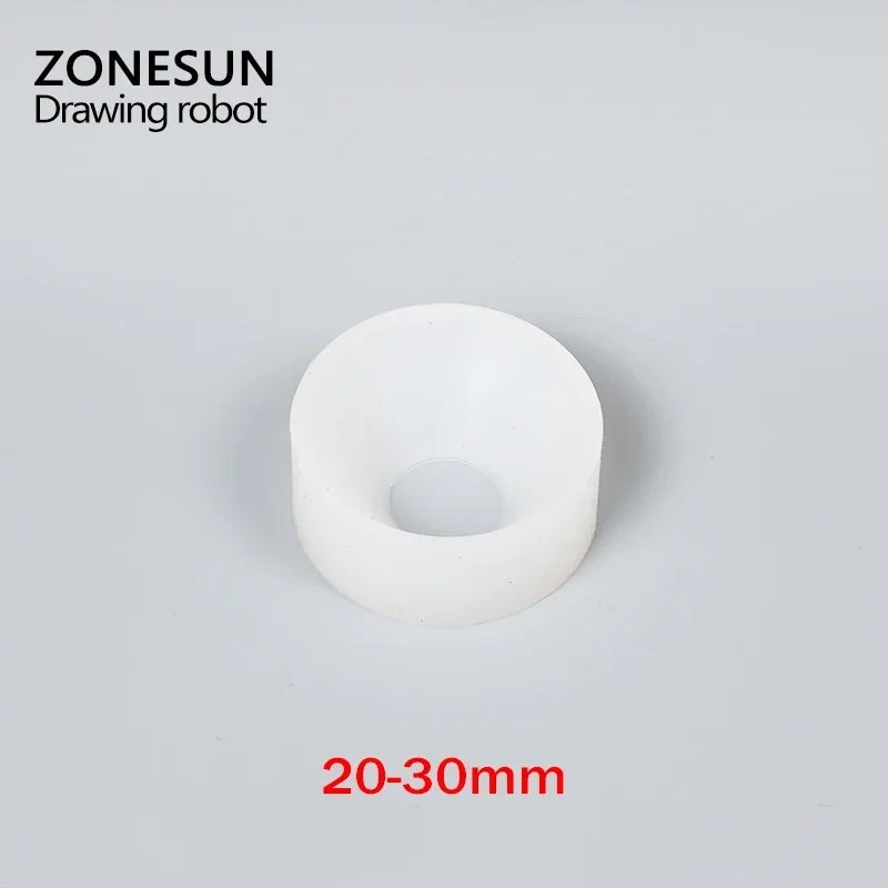 ZONESUN Silicone Capping Chuck 10-50mm Wear-Resistant Rubber Pad Insert for Rotary Capping Machine Plastic Bottle Cap Adapter