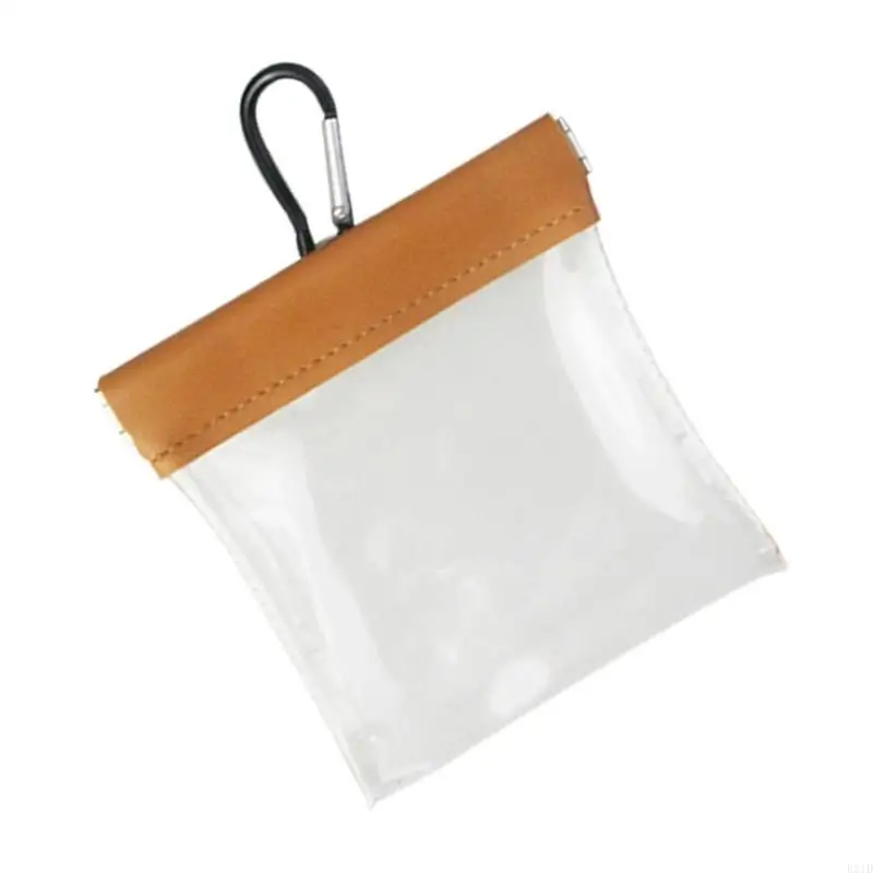 

Golf Tees Golf Balls Bag With Clip Light Weight Golf Tees Holder Clear Storage Bags Outdoor Sports Golf Supplies