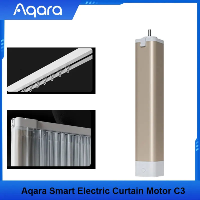 

Aqara Smart Electric Curtain Motor C3 Zigbee Fully Automatic Track Voice Control Wireless Timing Smart Home Works For HomeKit