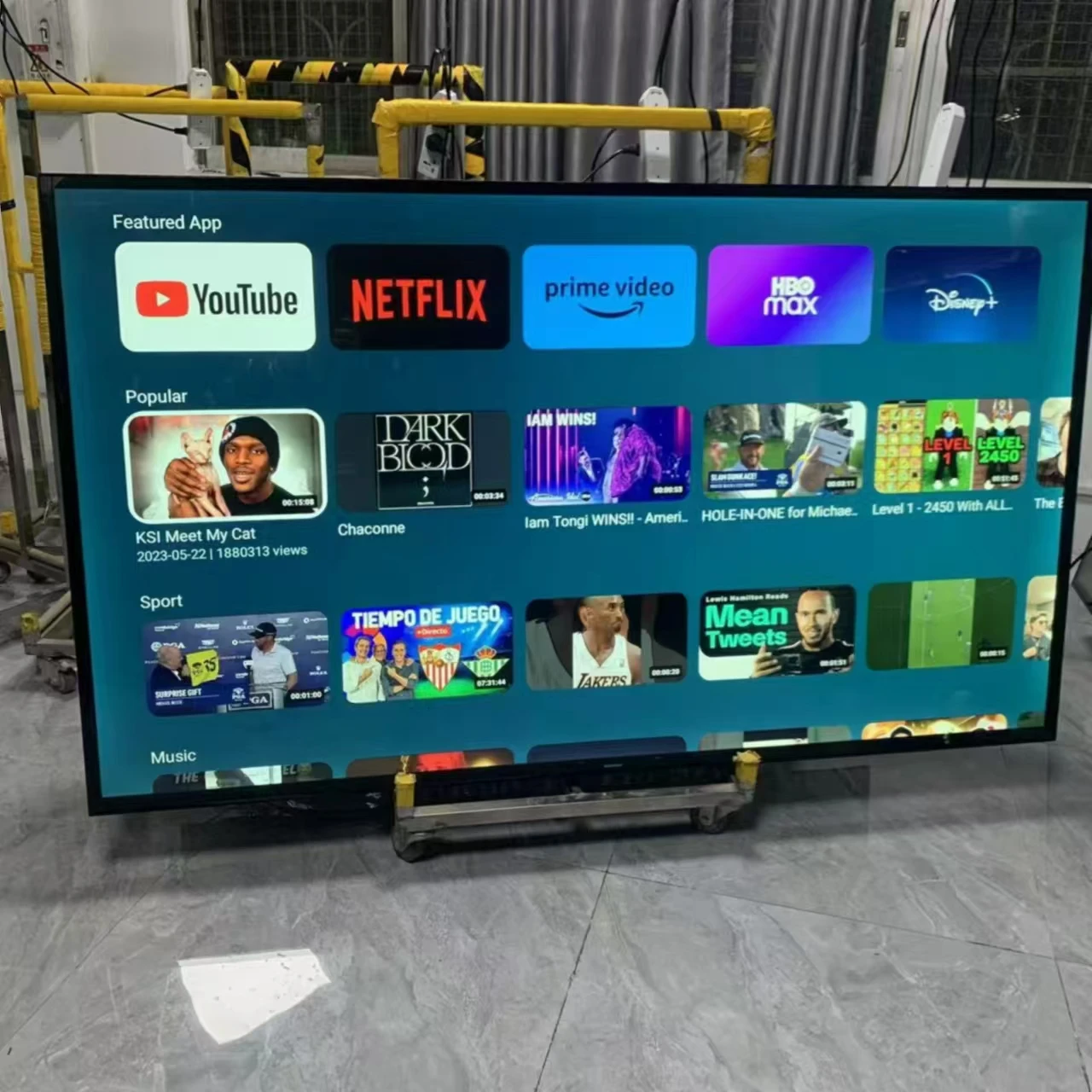 تلفزيون ذكي 2025 OEM 75 بوصة 4K - تلفزيون Android LED Ultra HD مع WiFi (نظام الترفيه المنزلي الفاخر المباشر من المصنع)