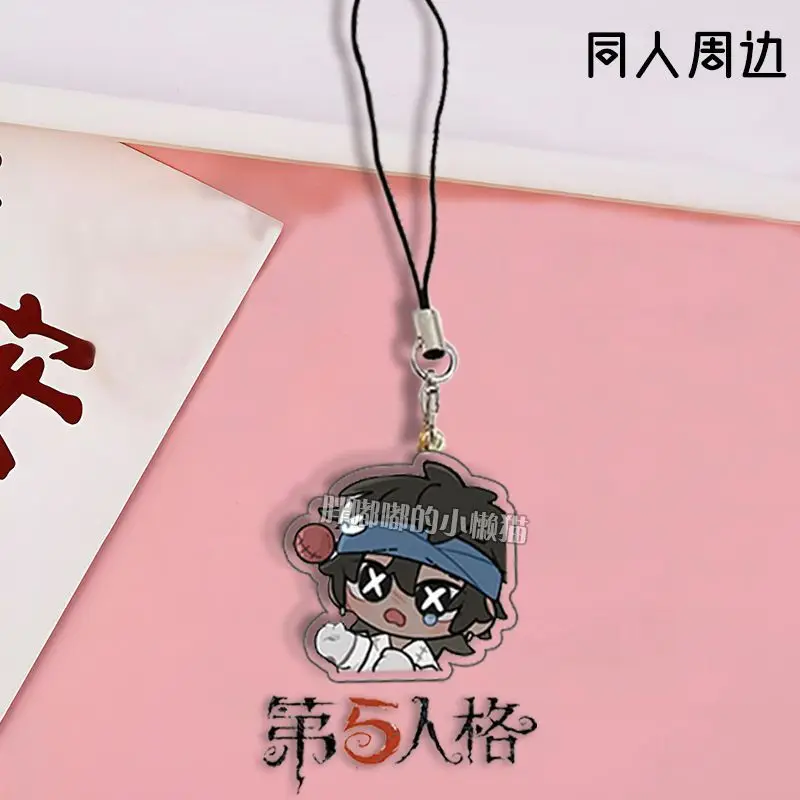 Identity V Ganji Gupta Freddy Riley Frederick Kreiburg Pendant Keychains Acrylic Phone Lanyards Phone Charm Decoration Backpack