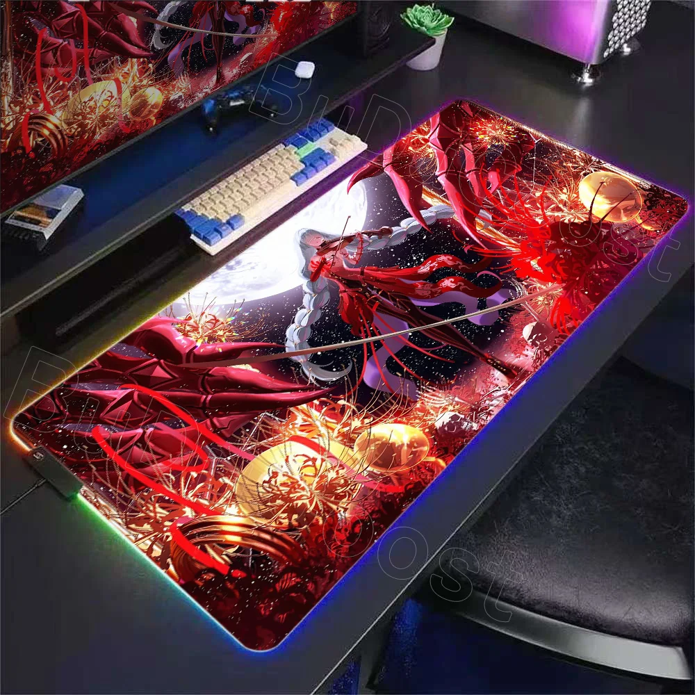 New Red Girl Wuthering Waves Phrolova Mouse Pad Anime Gaming Mouse Pad RGB Desk Mat Natural Rubber Desktop XXL Decorative Carpet
