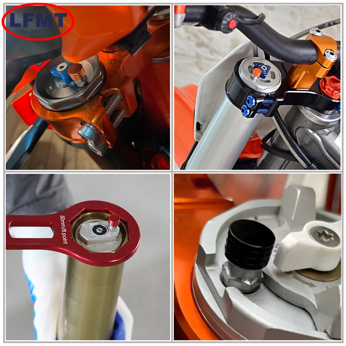 M5x0,8 Entlüftungsventil für Vorderradgabel-Entlüftungsventil für Yamaha YZ TTR WR 125 250 450F Suzuki DRZ RM RMX RMZ Kawasaki Honda – Detail 3