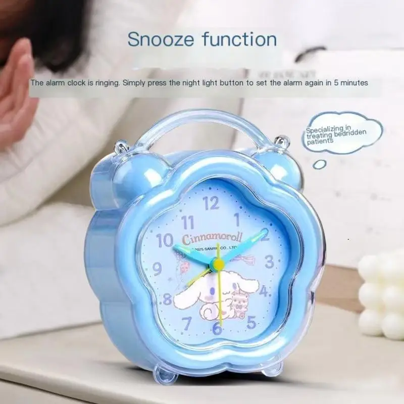 Sanrio Cinnamoroll นาฬิกาปลุกการ์ตูนนักเรียนโรงเรียนพิเศษ Getting Up Artifact สมาร์ทเด็กใหม่เด็กผู้หญิงน่ารักนาฬิกาเงียบ
