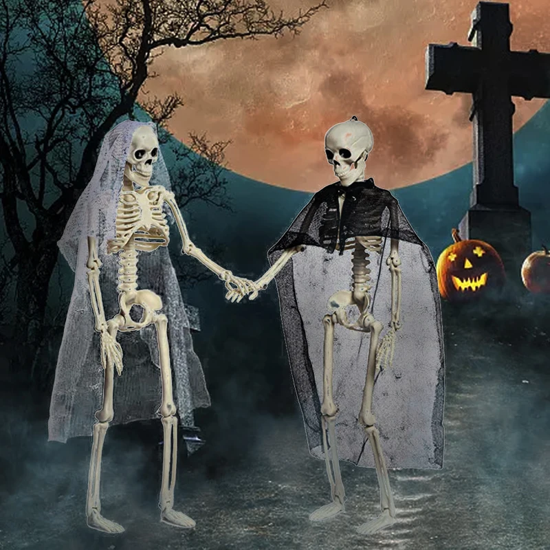 Halloween Simulation Interesting Party Dressing Terrifying Appearance Exquisite Workmanship Home Decoration Human Skeleton