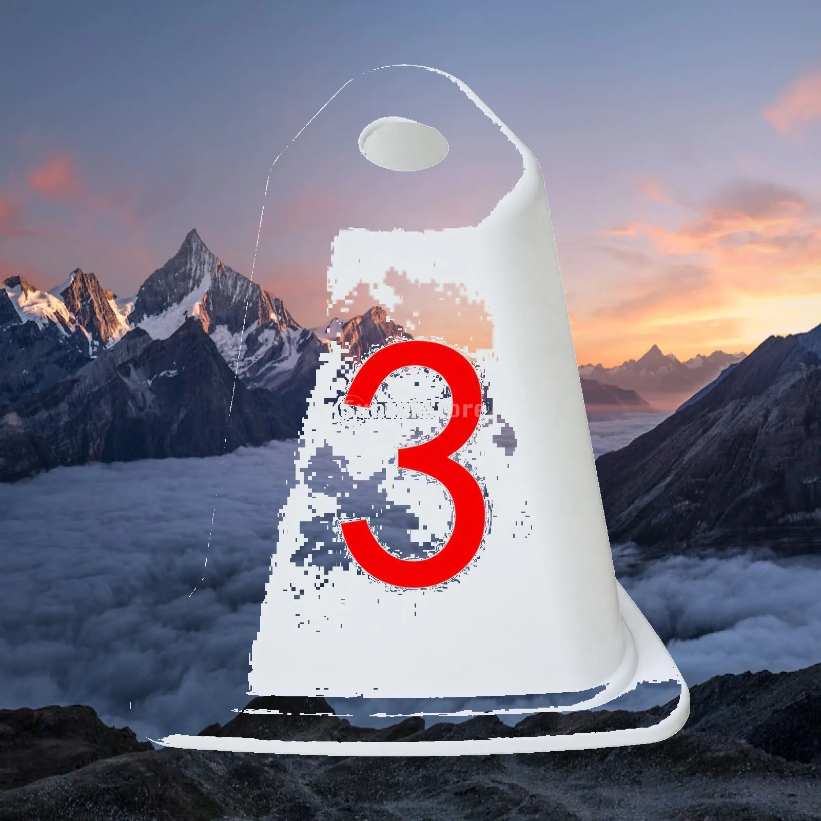 Running Lane Marker for Track Practice Triangular Cone with Number on Three Sides