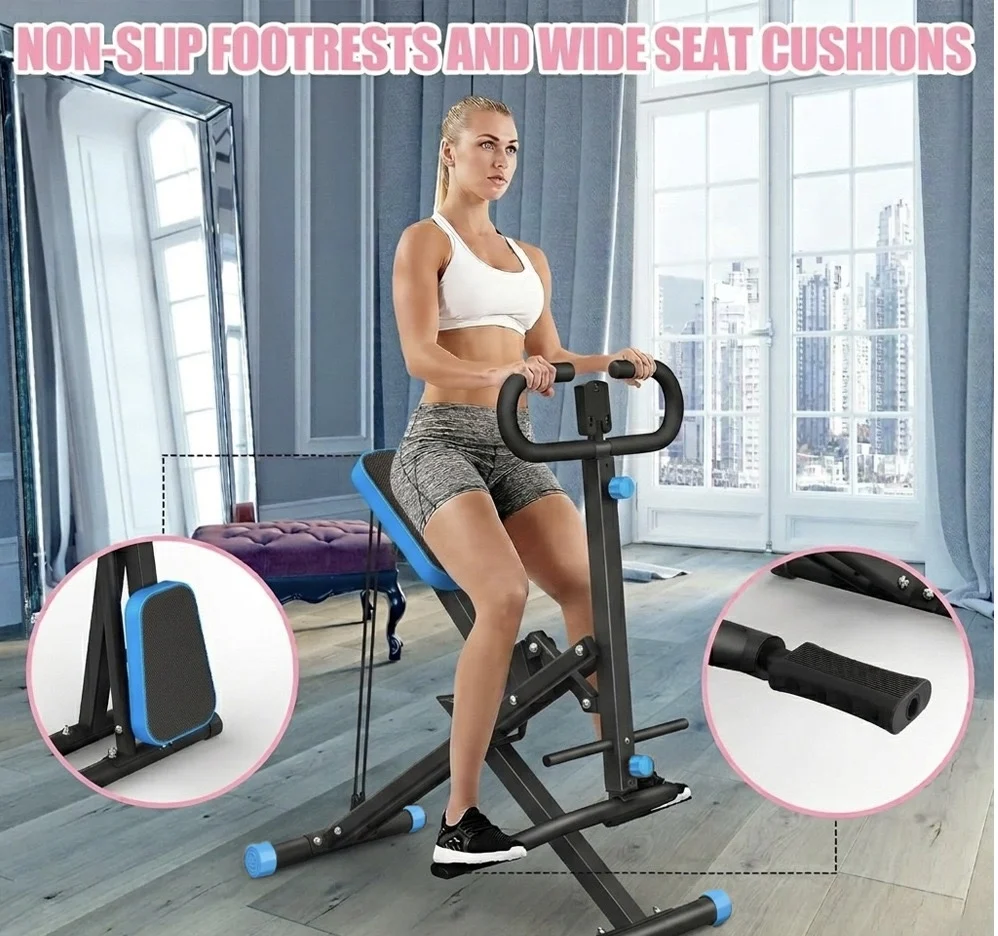 Portable Home Horse Riding Equipment Foldable Adjustable Space-Efficient Fitness Machine for All Ages