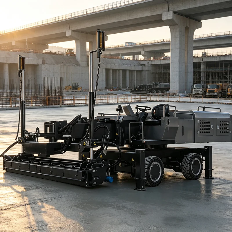 Telescopic Arm Concrete Laser Screed High Flatness Laser Leveler Machine for Superflat Industrial Flooring Construction