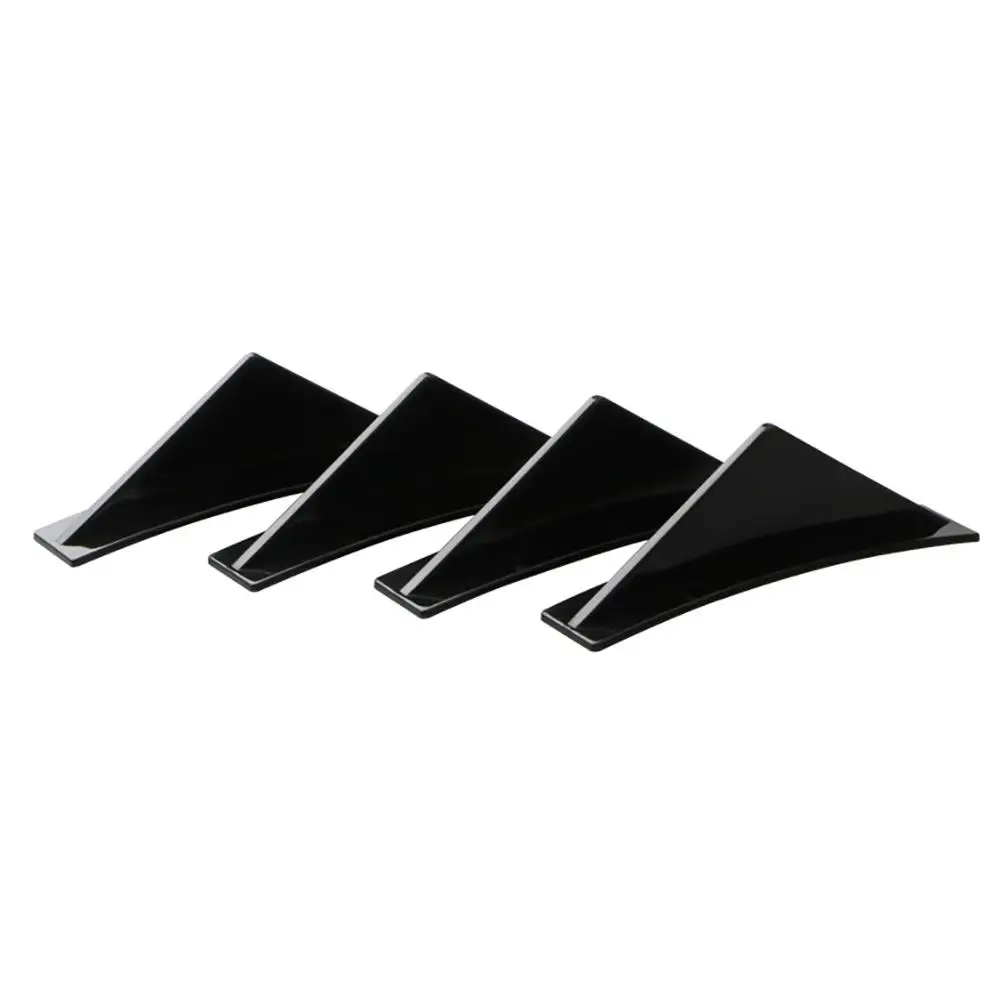 4Pcs Universal Curved Shape Rear Bumper Diffuser Triangular Rear Spoiler Trim Covers Lip Wing Splitter Drop Shipping