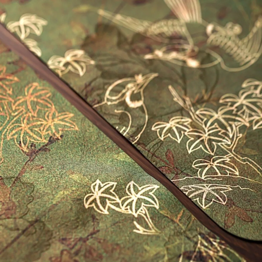

Vintage Zen Table Runner Chinese Style Waterproof Tea Ceremony Table Runner Handmade Double Sided Long Tablecloth
