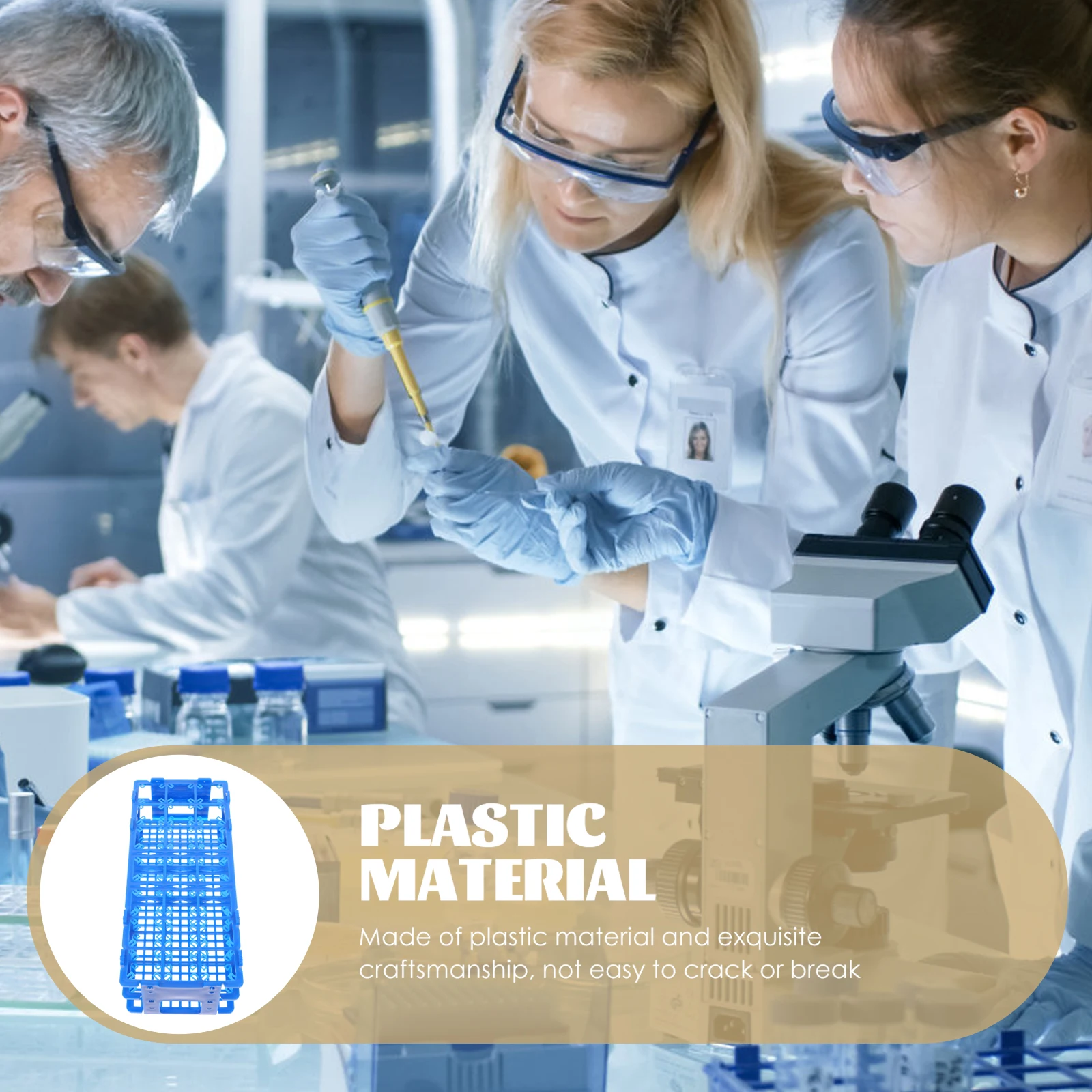 

Tube Rack Reusable Plastic Test Tube Holder For Lab Lightweight Durable Stand Storage Organizer Detachable 21