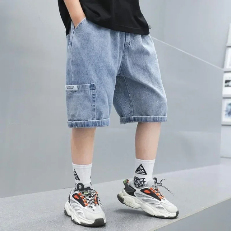 1PCS Baby Boys Jeans 2023 New Fashion  Teen Boy Clothes Kids Denim Pants Toddler Sky Blue Jeans Children Casual Pants for Gifts