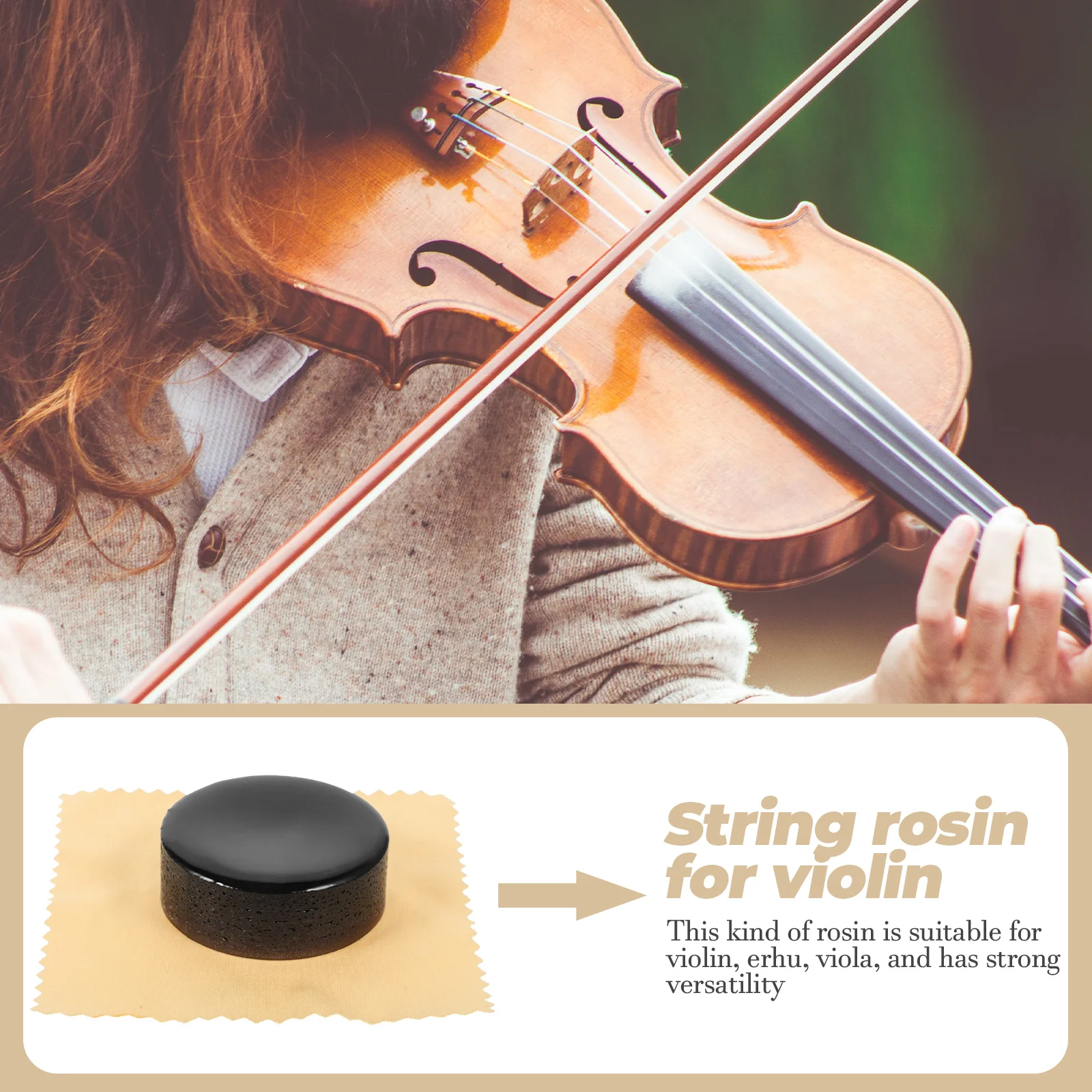 

4Pcs Rosin Professional String Instrument Care Supplies for Violin Erhu Viola Cello Maintain Bow Sharpness