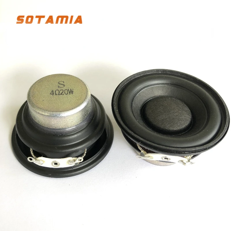 

SOTAMIA 2Pcs 2 Inch 52MM Audio Full Range Sound Speakers 4 8 Ohm 20W 15W 10W Bass Home Theater Loudspeaker DIY Bluetooh Speaker