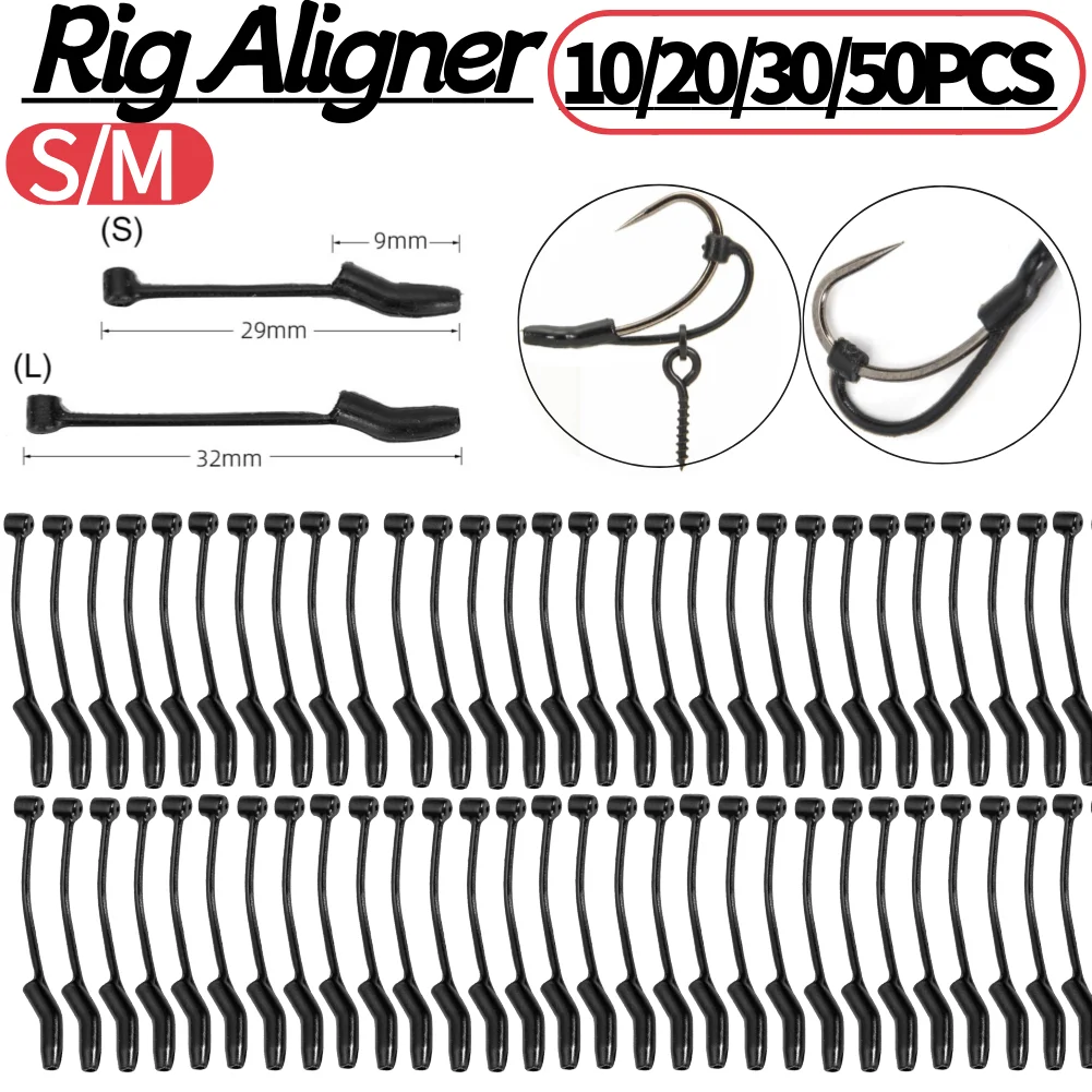 D aparejo de pesca de carpa, alineadores de línea de gancho Kickers para Ronnie Rigs, aparejos de extremo, 1-3/5 piezas