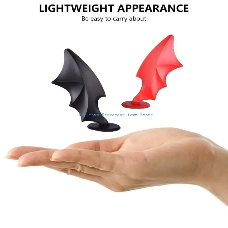 

RXJE Unique Devil Wing & Horns Motorcycle Helmets Decorations Adornment, Easy on Design Styling Accessories for Riders