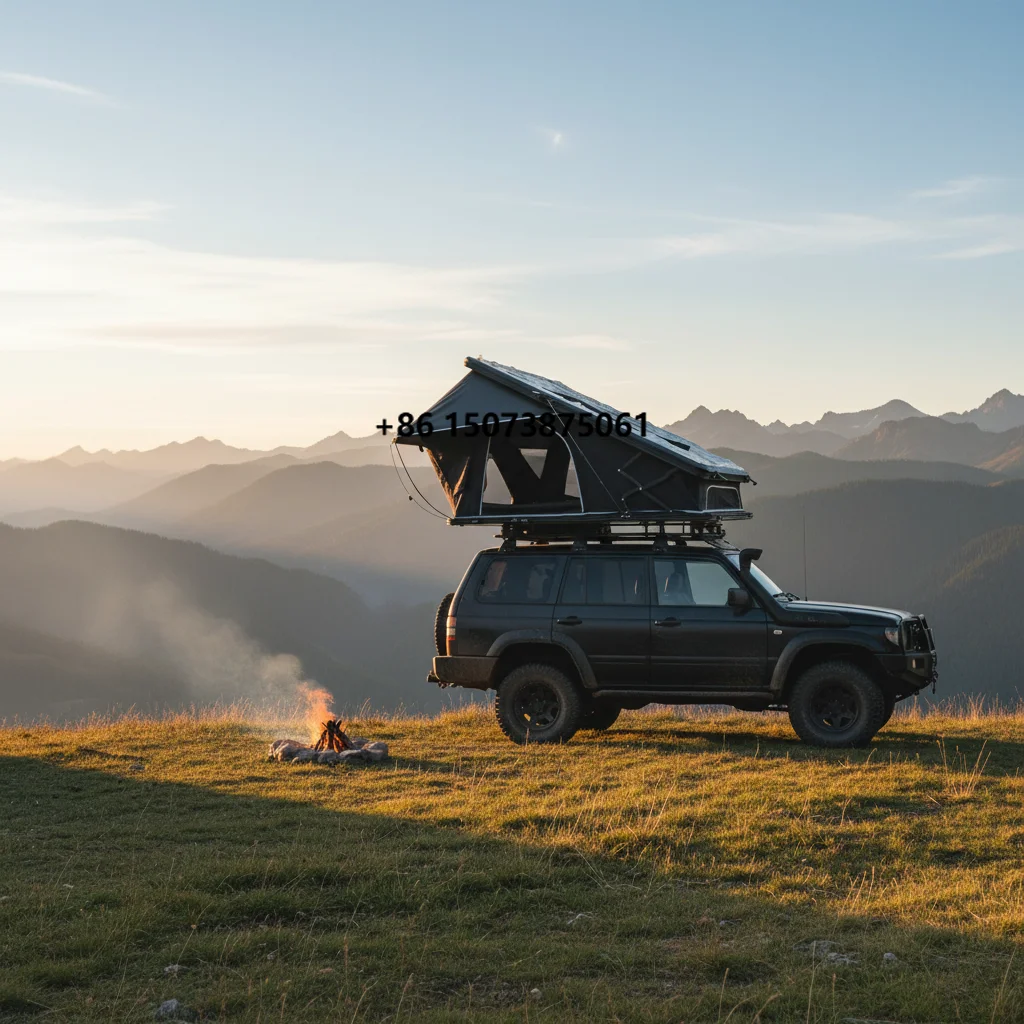 Heavy Duty Oxford Hard Shell Rooftop Tent 4 Person Waterproof Four-Season Overland Off-Road Car Roof for Camping