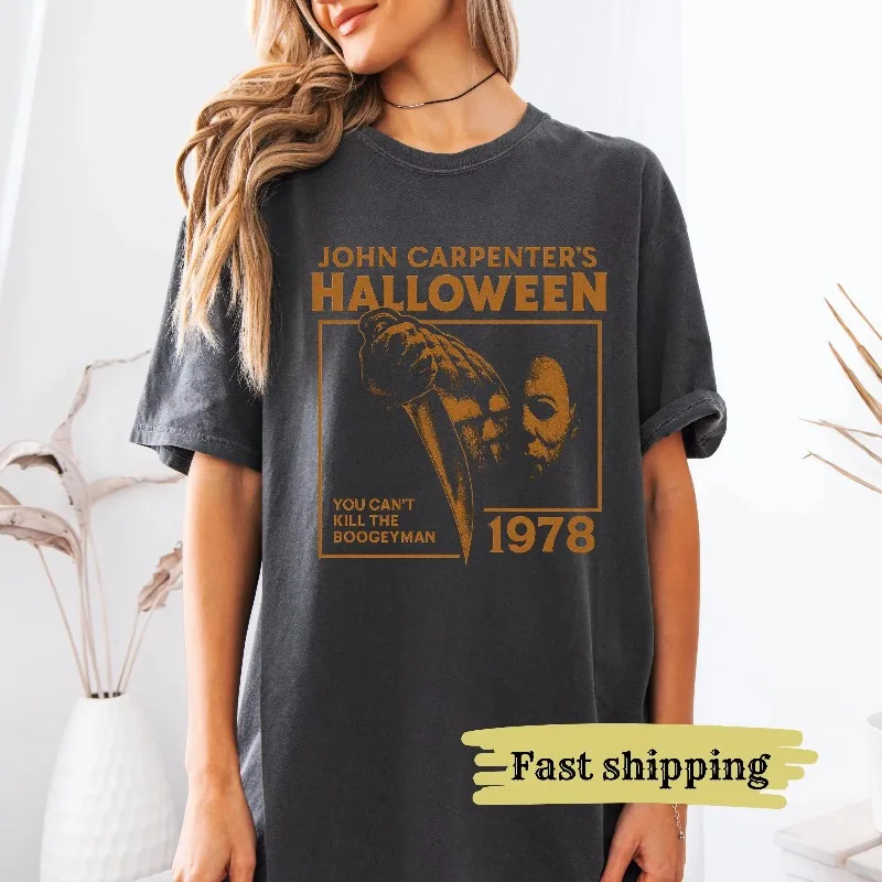 Halloween 1978 Michael Myers Shirt Horrorfilm-Shirt von Comfort Colors John Carpenter Shirt Horror-Slasher-Film-Franchise-Shirt – Detail 4