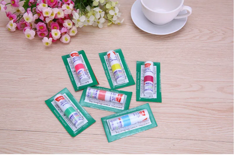 1PC Thailand Nasal Inhaler Poy sian Mark 2 Herbal Nasal Inhaler Poy Sian Stick Mint Cylinder Oil Brancing Breezy Asthma