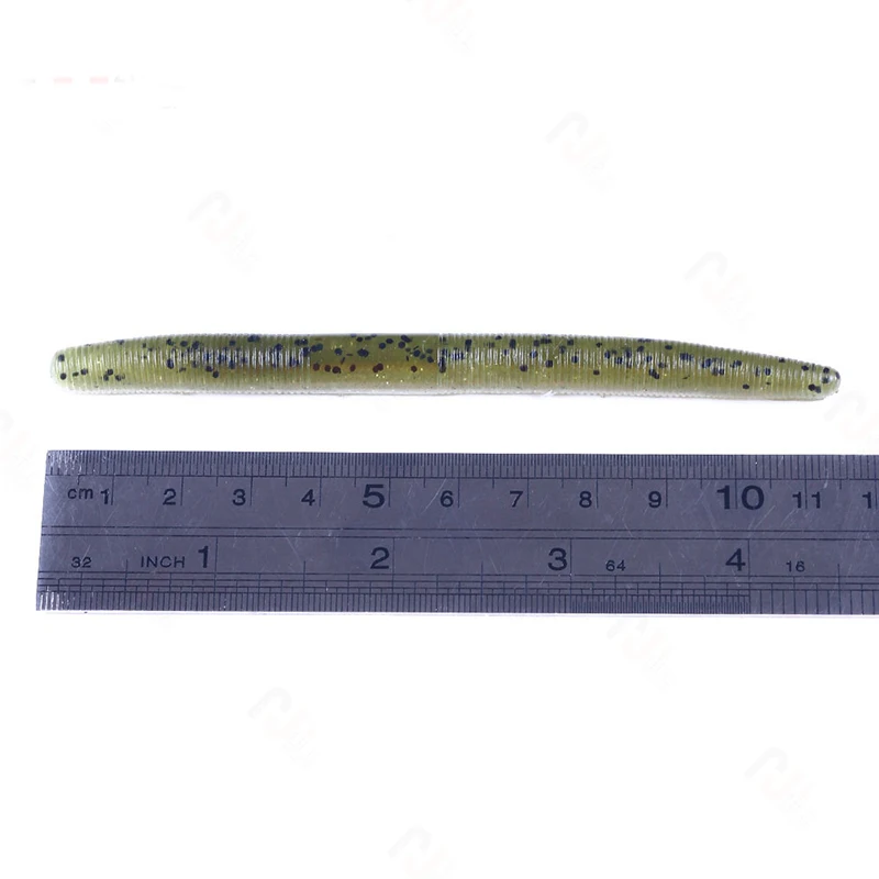 Señuelos vinilo para trucha tipo lombriz, natación natural