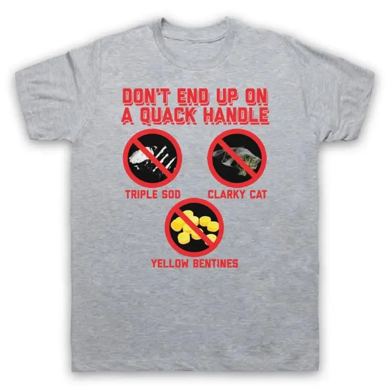 BRASS EYE DON'T END UP ON A QUACK HANDLE CLARKY CAT MENS WOMENS T SHIRT