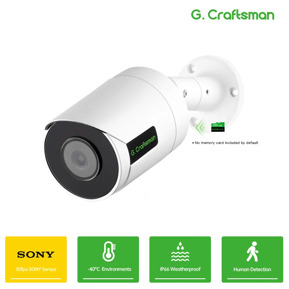 

C G80 8MP 30FPS Security, TF Card, IR Night Vision, Built-in Microphone, HD Surveillance GCraftsman