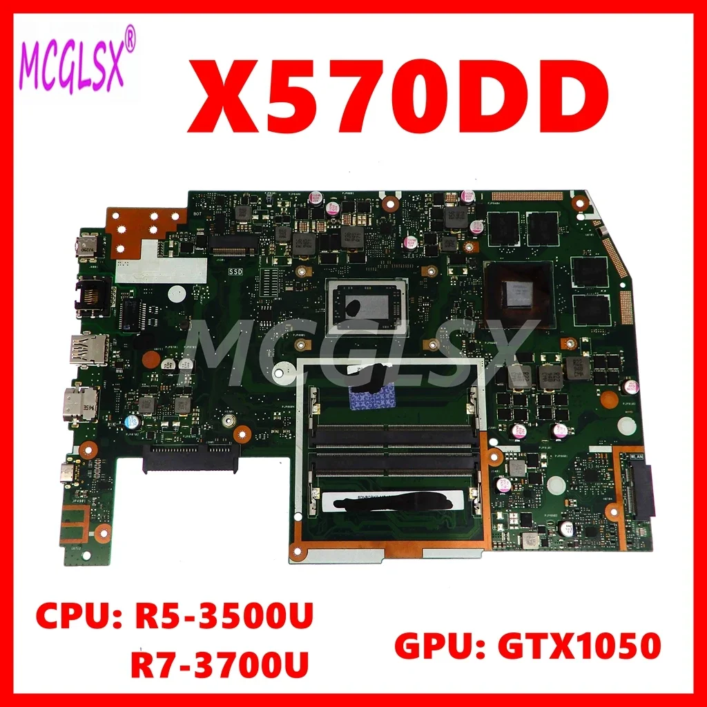 X570DD with R5-3500U R7-3700U CPU GTX1050-V4G GPU Mainboard For ASUS X570ZD YX570ZD YX570DD X570D X570Z Laptop Motherboard