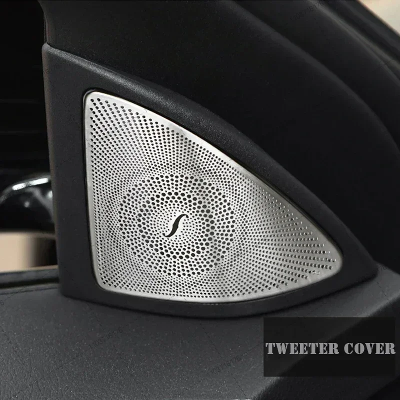 For Mercedes Benz S Class S320 S350 W222 Car Gate Door Loudspeaker Pad Audio Speaker Cover Trim Frame Sticker Accessories