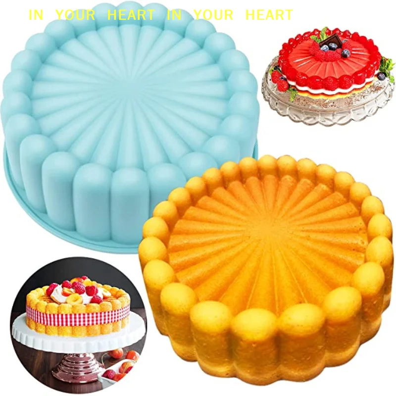 【X】Shortcake Baking Pan Kitchen Silicone Mould Silicone Round Baking Pan Charlotte Cakes Baking Pan Sponge Flan Mold