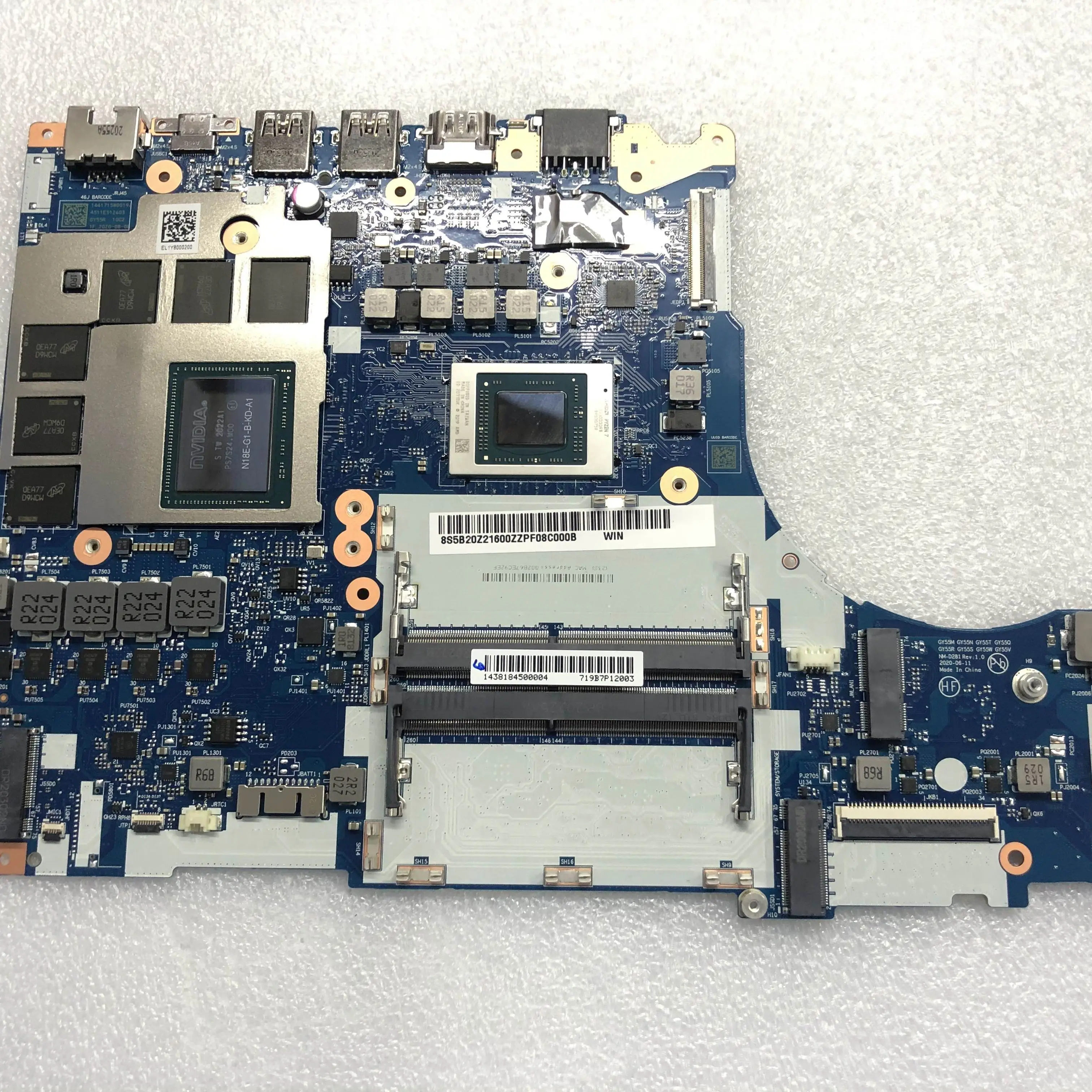 NM-C771 Motherboard.For Lenovo ThinkPad E15 GEN2 E14 Gen 2 Notebook Motherboard.With R3 R5 R7 AMD CPU. RAM 8G.100% test work