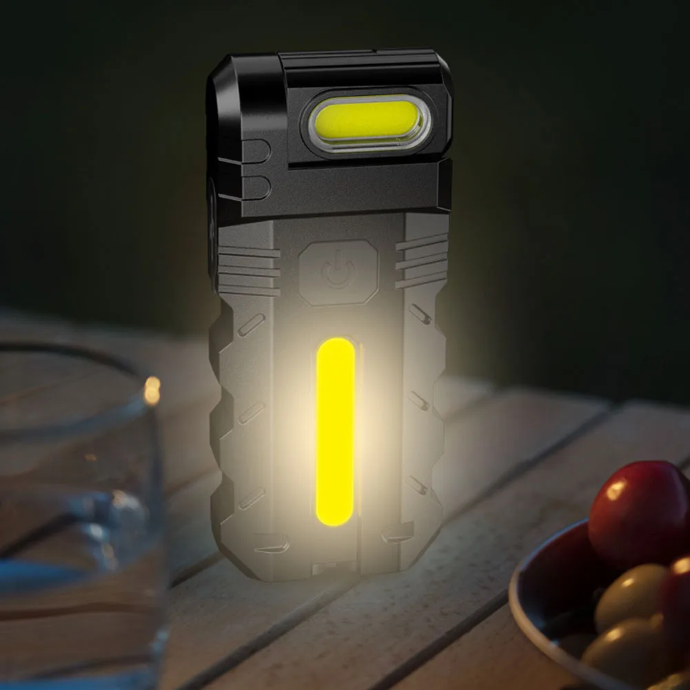 1000 Lumen Rechargeable Keychain Flashlight With Magnetic Back Clip, USB-C Fast Charging, IPX4 Water-Resistant For Outdoor