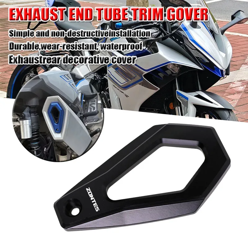 ل ZONTES 368G 368M 368K 368D 368E 368 2024 2025 501G اكسسوارات دراجة نارية العادم الأنابيب الذيل الزخارف غطاء للحماية الألومنيوم