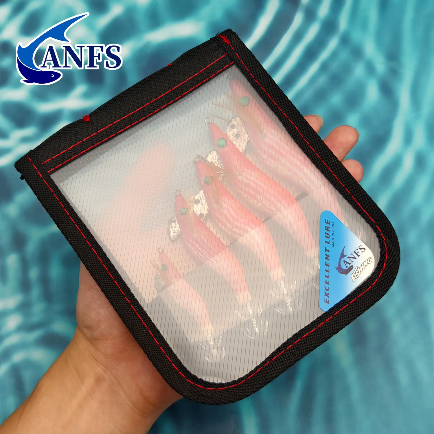 ANFS 5 قطع من طُعم صيد الحبار، طُعم الروبيان الاصطناعي للصيد الليلي، طُعم صيد السمك لصيد الأسماك في المياه المالحة #5