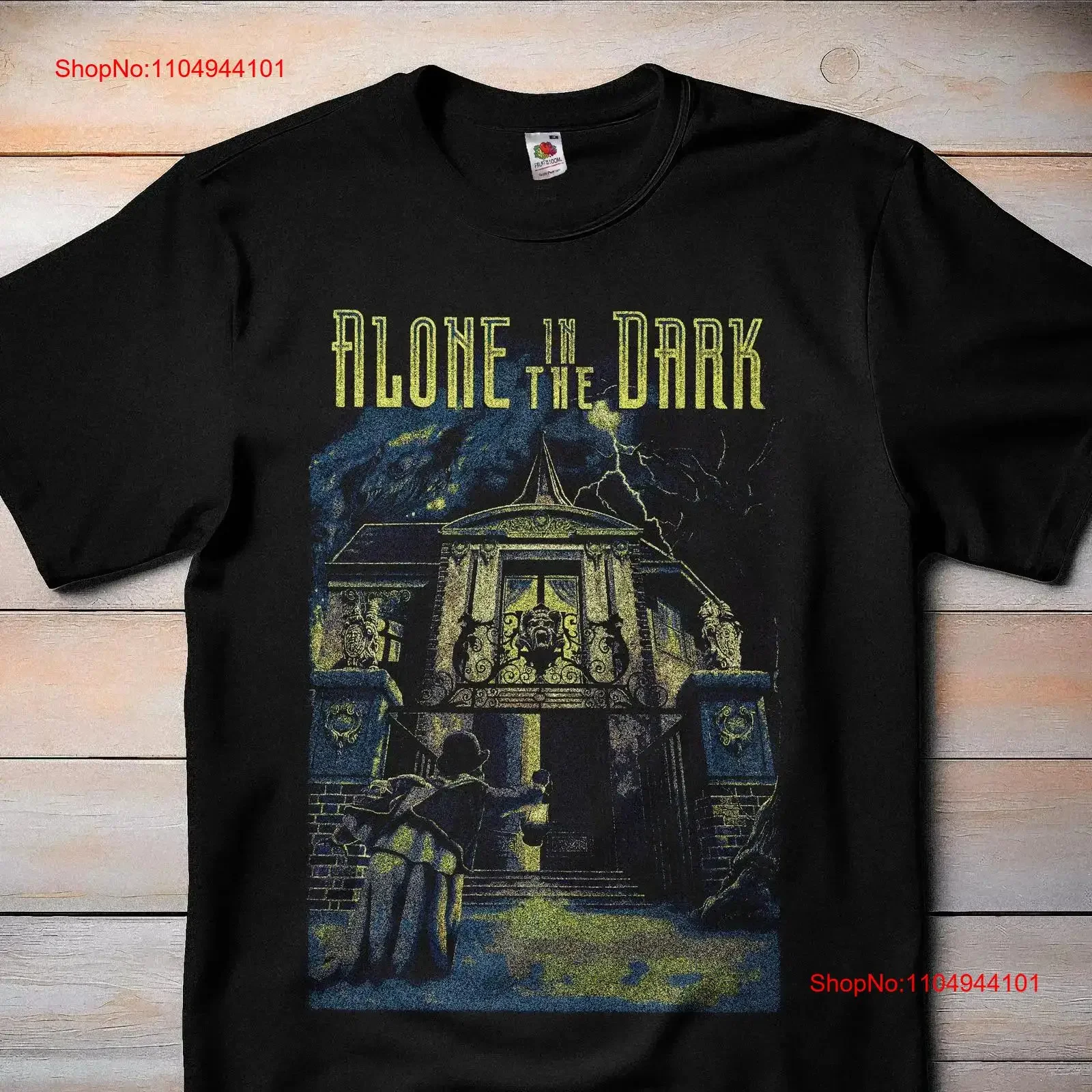 Alone in the Dark V1 Classic Video Game Horror T Shirt Retro Gamer Gaming vintage Washed Slightly Versatile graphic streetwear #1