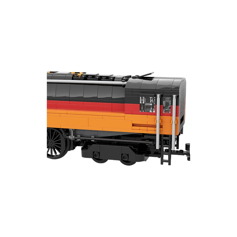 MOC 1:48 Motorized Steam Locomotive Train Building Blocks Retro Streamlined Railway Engine DIY Bricks Model Toys Gifts