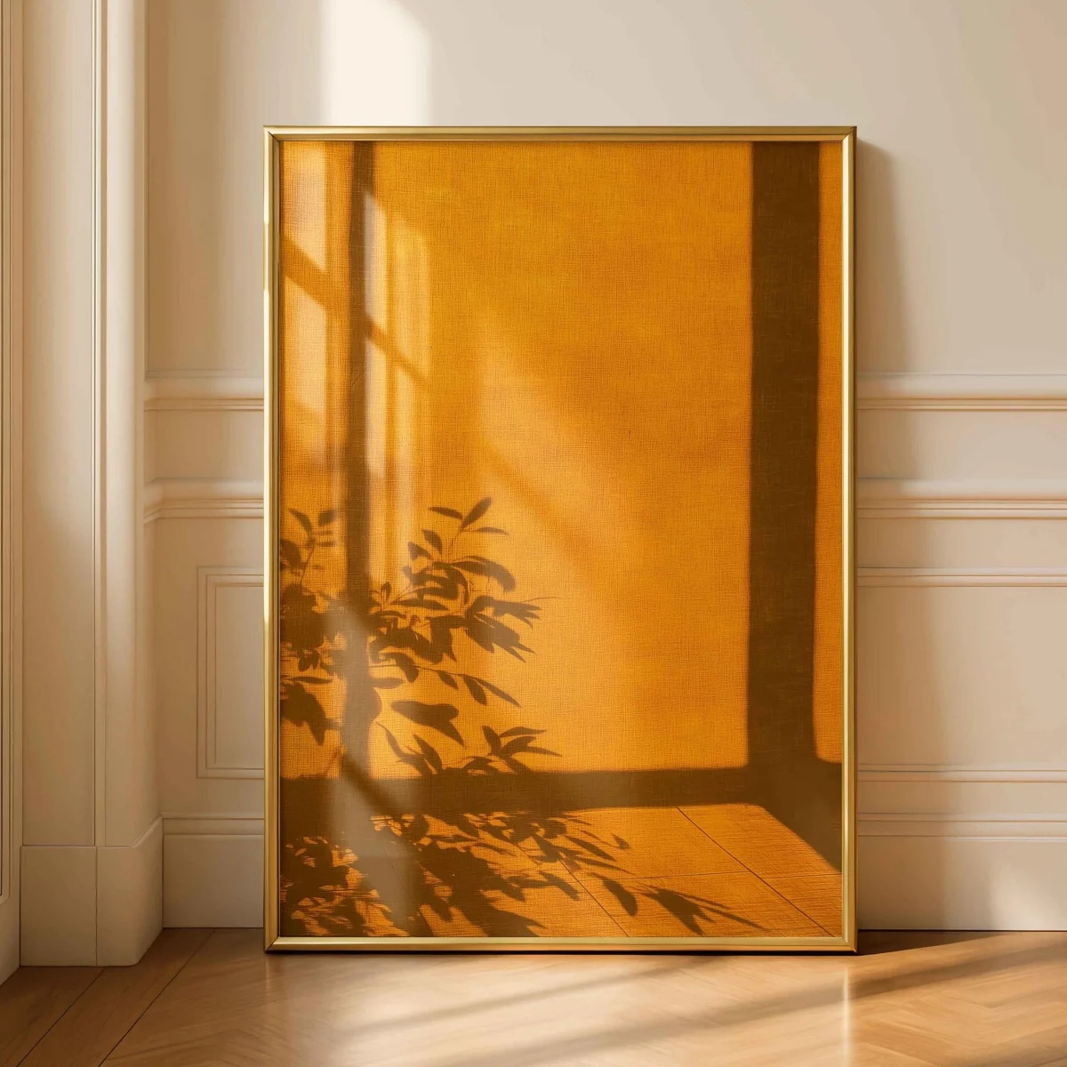Sunlight Window Shadow Canvas Prints Poster Modern Minimalist Warm Aesthetic Art Prints Living Room Wall Art Home Decor Poster