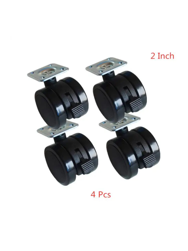 

4 Pcs/Lot 2 Inch Flat Caster Tea Table Pulley With Brake Cabinet Cardan Wheel Furniture Wooden Computer Sroyuan