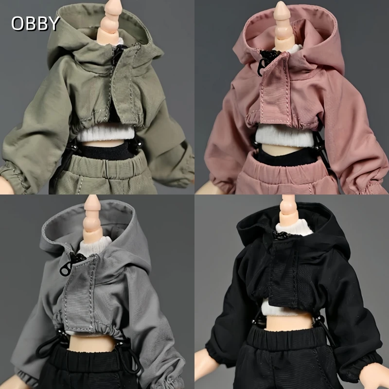 

For Picco Neemo Doll Cropped Hoodie Jacket Cargo Pants For 1/12 10000 Escape Asi 2.0 Doll Cloth Doll Outfit Clothes