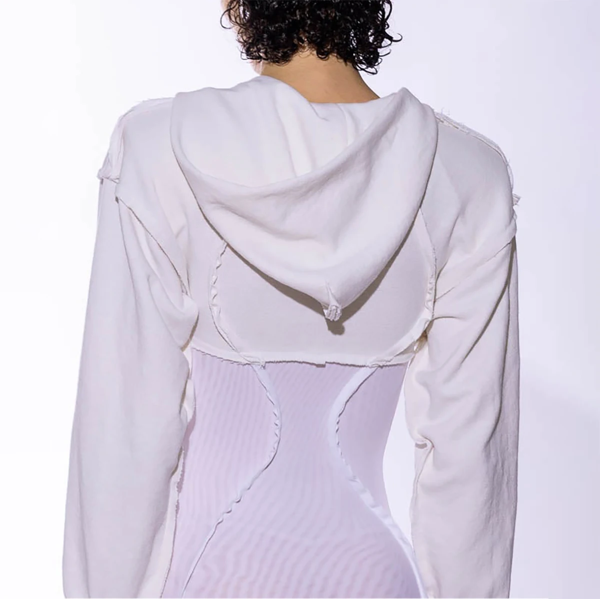 Robe sweat-shirt à capuche et fermeture éclair pour femmes, avec Design froncé et Mini robe moulante à manches longues, Sexy et décontractée, Streetwear